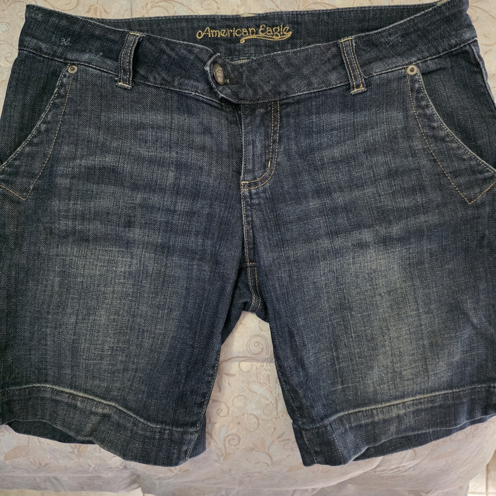 American Eagle Outfitters Women's Dark Wash Jean Shorts
